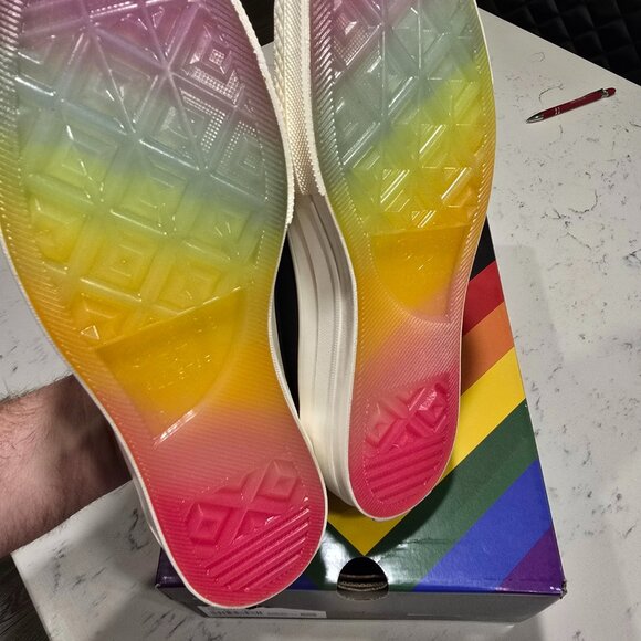 Converse Chuck 70 Low PRIDE 2024 - A10215C - Men's 10 NEW BLACK TRIBAL - Picture 11 of 16